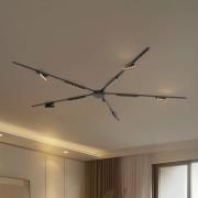 Kiskojärjestelmä 48V Lumaro, 10 LED-nauhaa, musta, CCT