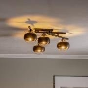 Kattovalaisin Smart, musta/kirkas, 4-lamppuinen