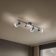 Lindby Pendura kattovalaisin, 4-valaisin, musta, lasi