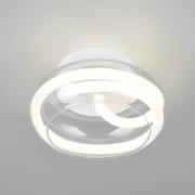 LED-seinävalaisin Tarsia, mattavalkoinen, Ø 21,5 cm, lasi