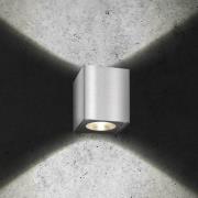 LED-ulkoseinävalaisin 5026, ruostumaton teräs, 11 cm, IP54, ylös/alas