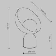 Maytoni pöytävalaisin Tavo, musta, kivi/lasi, korkeus 33 cm