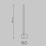 Maytoni LED-seinävalaisin Light stick, messinki, korkeus 60 cm