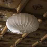 Globen Lighting kattovalaisin BLADVERK, valkoinen, Ø 70 cm, tekstiili