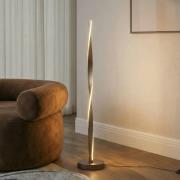 Lindby LED-lattiavalaisin Jaren, musta/ruskea, 114 cm, CCT