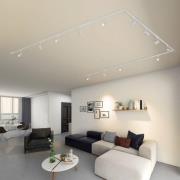 Lindby 1-vaiheinen kiskojärjestelmä Linaro, GU10, 14-lamppuinen, valko...