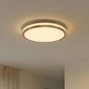 Lindby LED-kattovalaisin Emiva, 50cm, CCT, kaukosäädin, puu