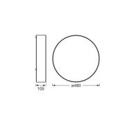 OSRAM kattovalaisin ORBIS PARIS, ruskea, Ø 48 cm, tekstiili, E27