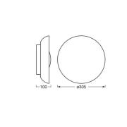 OSRAM kattovalaisin ORBIS Milan, nikkeli, Ø 31 cm metalli/lasi