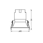 OSRAM LED-upotettava spotti TWIST, valkoinen/valkoinen, 830, Ø 9,3 cm,...