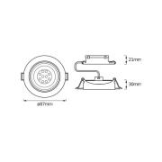OSRAM upotettava LED-kohdevalaisin, 3 kpl:n sarja, nikkeli, Ø 9 cm, me...