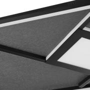 LED-kattovalaisin Hardy, pituus 71 cm, musta mattametalli/kangas