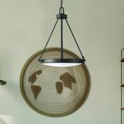 Riippuvalaisin Collier, musta, Ø 54,3 cm, teräs, lasi, E14