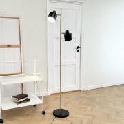 Dyberg Larsen Ocean lattiavalaisin, musta/messinki, 2-lamppuinen.