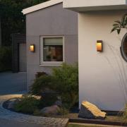 LED-ulkoseinälamppu Rho, ruosteenvärinen, korkeus 28 cm, metalli, IP54