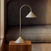 FRANDSEN LED-akkukäyttöinen pöytävalaisin Grasp, hiekanharmaa, korkeus...