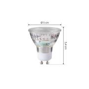Arcchio LED-lamppu GU10 2.5W 2700K 450lm lasisarja 5 kpl