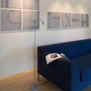 Egger DLS LED-lattiavalaisin Zooom, joustava varsi, platinanvärinen