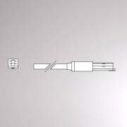 Pääte syöttö Volare-kiskokaapelille 2m valkoinen