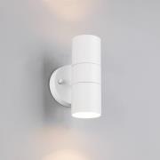 Ulkoseinälamppu Turia, mattavalkoinen, korkeus 16 cm, metalli