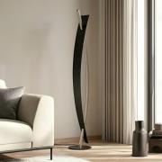 Lucande LED-lattiavalaisin Marija, musta, metallia, korkeus 140 cm