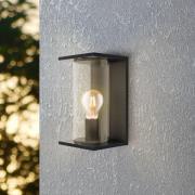 Ulkoseinälamppu Cascinetta, leveys 17 cm, musta, metalli