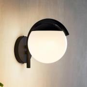 Ulkoseinälamppu Prata Vecchia, musta, korkeus 26 cm, metalli