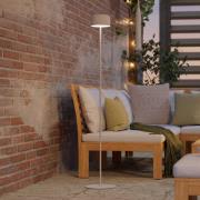 Solar-LED-terassilamppu Roccanova-L, valkoinen, korkeus 120 cm