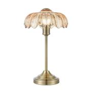 Pöytävalaisin Kurage, vanha messinki/keltainen, lasi, korkeus 43 cm, E...