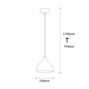 Tattoo 2394 riippuvalaisin, Ø18cm, kultainen antiikki