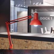 LED-klipsivalaisin MAULstudy, punainen, teräs, korkeus 44 cm, E27