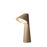 FRANDSEN LED-akkukäyttöinen pöytälamppu Ami, harmaa-beige, 32 cm, himm...