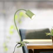 LED-klipsivalaisin Fleks, limenvihreä, joustava, metalli