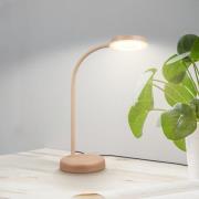 LED-pöytävalaisin Megg, beige, metalli, himmennin, 3 000 K