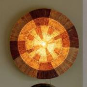 GOOD & MOJO seinälamppu Serengeti, Ø60cm, ruskea, juutti, pistoke