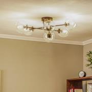 Kattovalaisin Glassy, musta, kirkas, lasi, 6-lamppuinen, E14