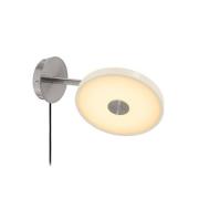 UMAGE LED-seinävalaisin Asteria Short, valkoinen, teräs, pistokkeella