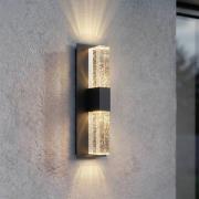 Lucande LED-ulkoseinälamppu Velune, antrasiitti/kirkas, 46 cm, CCT