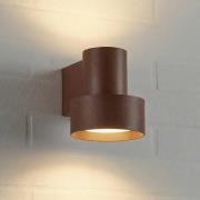 Lucande Elune LED-ulkoseinälamppu, ruskea, IP44, ylös/alas