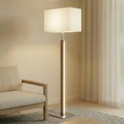 Quitani LED-lattiavalo Lisene, pähkinä/hopea/luonnonväri, 162 cm, himm...