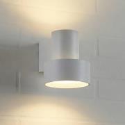 Lucande LED-ulkoseinävalaisin Elune, harmaa, IP44, ylös/alas