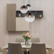 Varus riippuvalaisin, savunharmaa, Ø 51 cm, lasi, 3-valo.