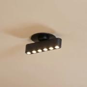 Lindby LED-uppovalaisin Eldrin, musta, valopisteet, 13,1 cm