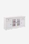 Loft24Sideboard Melissa 2 lasiovi/2 laatikkoa/2 oveaValkoinenSenkit & ...