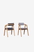 Wood FurnitureRuokapöydän tuolikokonaisuus Alfa, tammi, tummanharmaaRu...