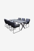 LifestyleGardenPöytä 190 cm & 6 kpl Mikado-tuolejaHarmaaRuokailuryhmät...
