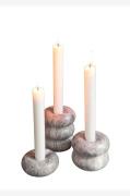 Zelected by HouzeKynttilänjalka Arezzo set/3HarmaaKynttilänjalat & lyh...