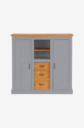 Loft24Highboard Selma 2 ovea/3 laatikkoaHarmaaKaapit- Homeroom