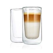 blomus Nero Lämpöä eristävä latté macchiato -lasi, 2-pack Kirkas