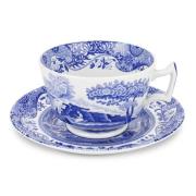 Spode Blue Italian -aamiaiskuppi ja asetti 28 cl